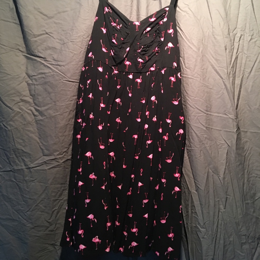 Torrid challis tank sun dress flamingo print